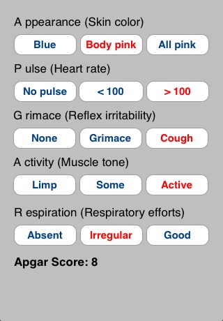 Apgar screenshot 2