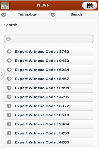 NEWN Expert Witness Search screenshot 3