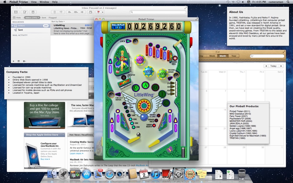 #3. Pinball Tristan (macOS) Bởi: LittleWing