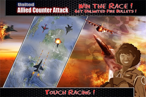 United Allied Counter Attack FREE : Jet Fighter Vs Migs Air skrimm screenshot 3