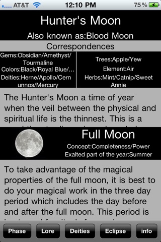 New Age Moon Calendar screenshot 3