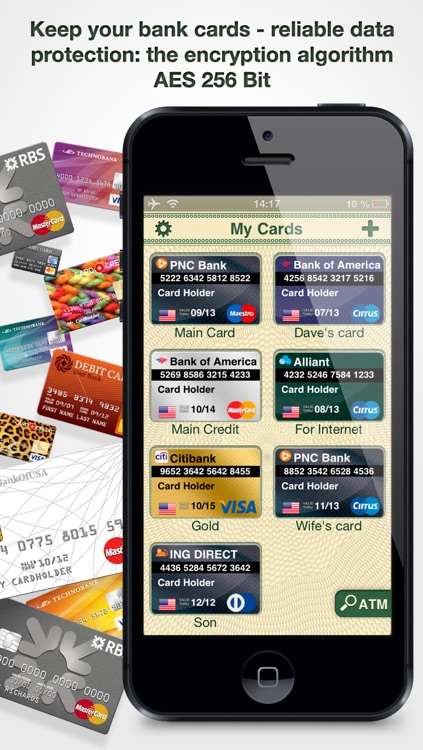 Cards On Palm : Credit Cards Wallet & ATM Finder