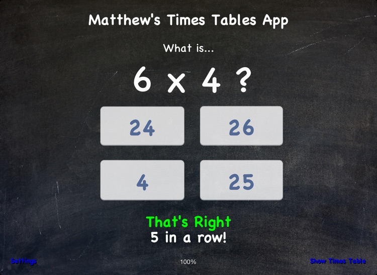 Interactive Times Table