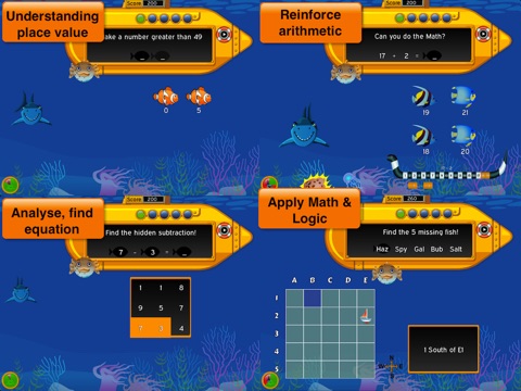 Murky Reef - Math & Logic for 2nd Grade screenshot 2
