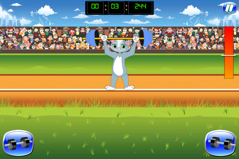 Kitty Weight Lifting Mania - Cat Body Building Racing Challenge Free screenshot 4