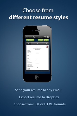 Pocket Mobile Resume PRO for iPhone screenshot 3