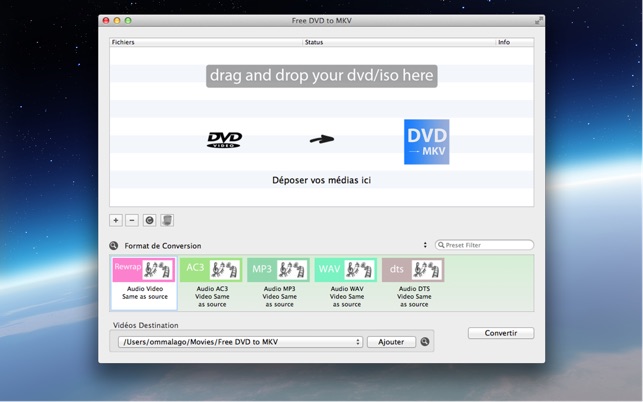Free DVD to MKV on the Mac App Store