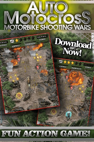 Auto Motocross Motorbike Shooting Wars – The Offroad Race Battle And Drifting Game for Kids FREE screenshot 2