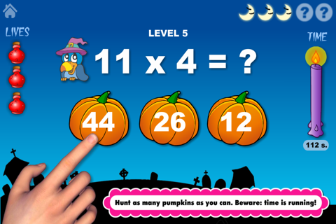 Adventure Basic School Math  · Math Drills Challenge and Halloween Math Bingo Learning Games (Numbers, Addition, Subtraction, Multiplication and Division) for Kids: Preschool, Kindergarten, Grade 1, 2, 3 and 4 by Abby Monkey® screenshot 4