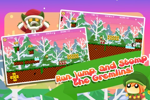 Super Elf Worlds Free: Santa Rescue Jump screenshot 2