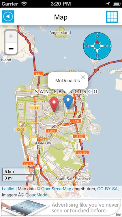 California offline map and guide (FREE edition)