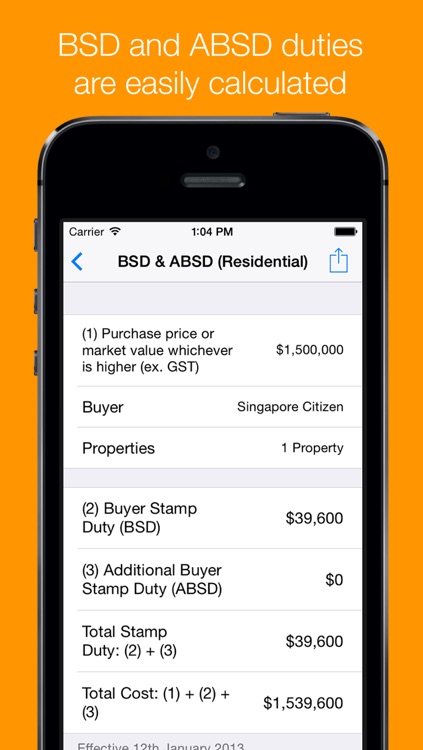 SG Stamp Duty Calculator
