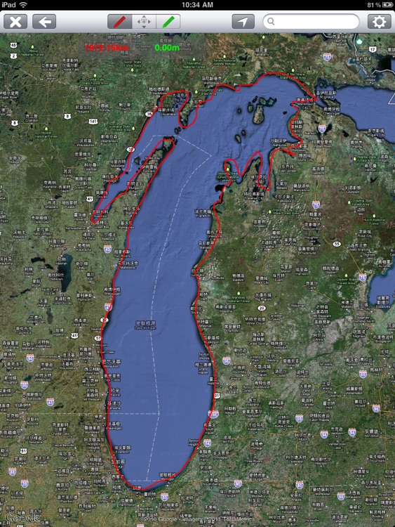 Map Measure -Measure map distance by draw lines