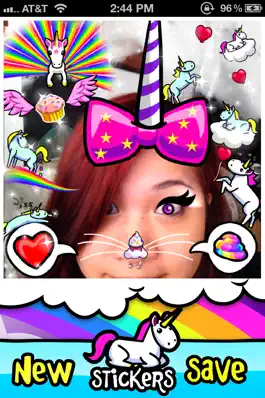 Game screenshot I'ma Unicorn - Amazing Glitter Rainbow Sticker Camera! hack