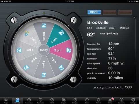 Peepometer - a Retro Weather App by swackett screenshot 3