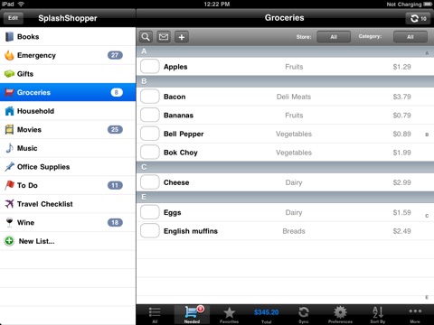 SplashShopper - Lists for iPad screenshot 2
