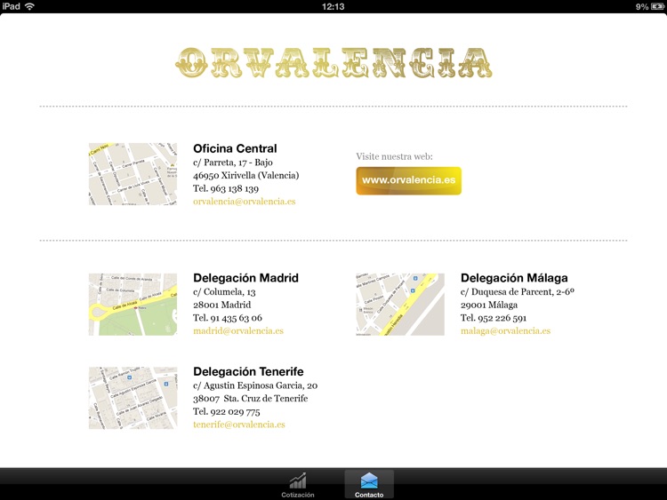 OrValencia for iPad