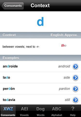 Decoder SPANISH (Mexican) Pronunciation Guide screenshot 3