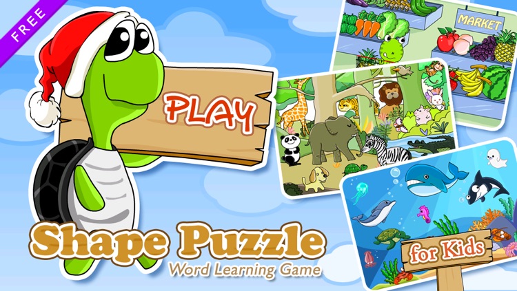 Shape Puzzle Free - Word Learning Game for Kids