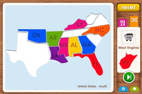 Kids Maps - U.S. Map Puzzle Game screenshot 2