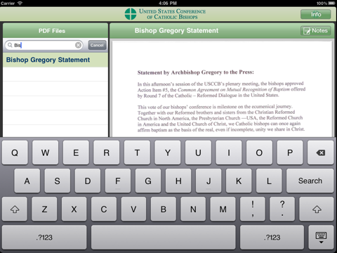 USCCB Document Library screenshot 4