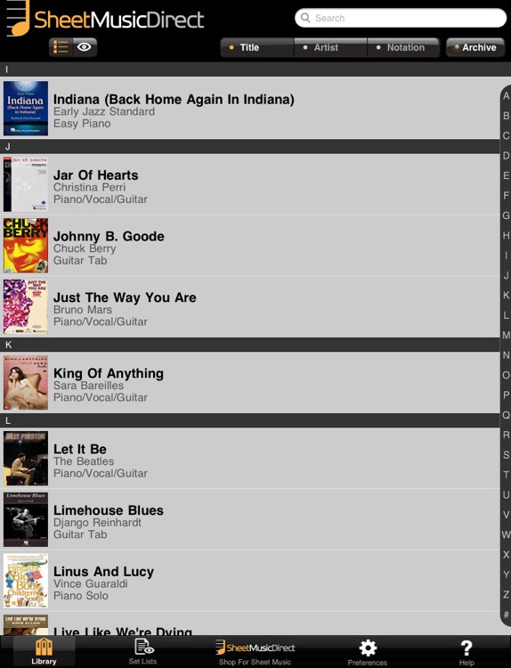 Sheet Music Direct for iPad