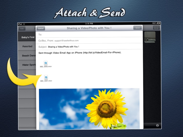 Video (& Photos) Email For iPad screenshot-3