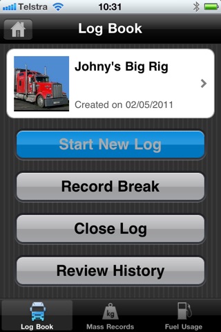 TruckLog - Truck Drivers Log Book screenshot 2