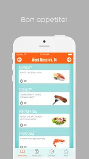 week menu - plan your cooking with your personal recipe book - iphone edition iphone screenshot 1