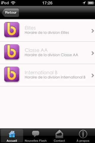 Gestion de tournoi sportif screenshot 2