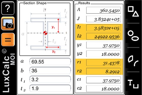 LuxCalc MOI Mobile screenshot 3