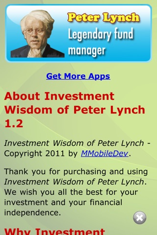 Investment Wisdom of Peter Lynch (Lite version) screenshot 3