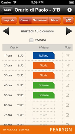 Orario Scuola Pearson - Studente(圖3)-速報App