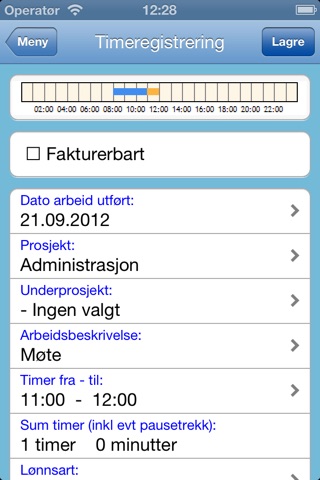 TimeOversikt screenshot 3