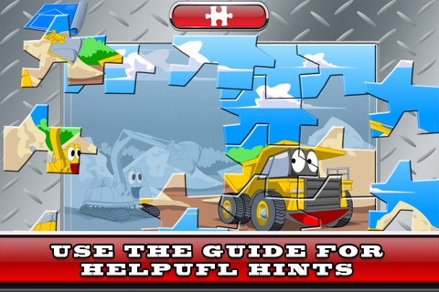 Trucks JigSaw Puzzles - Animated Fun Puzzles for Kids with Truck and Tractor Cartoons! screenshot 4