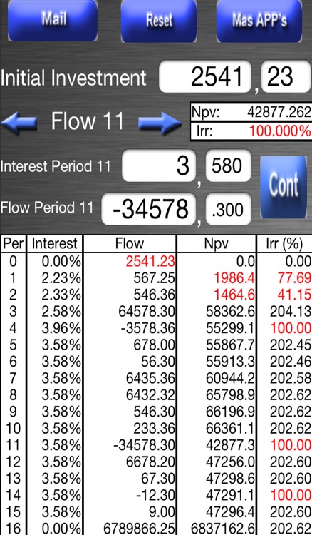 NPV & IRR Calculator screenshot-3