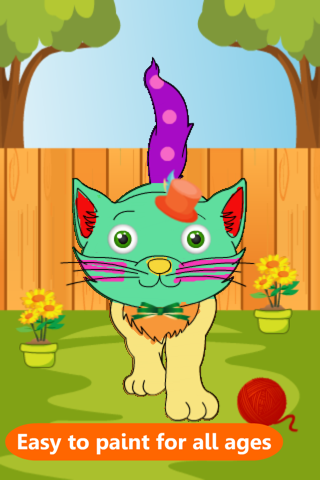 Paint & Dress up your pets - drawing, coloring and dress up game for kids FREE screenshot 3