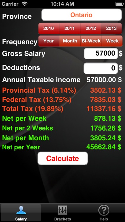 CaTax - Salary Tax Calculator