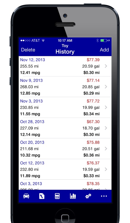 Gas Log (Lite) - MPG Fuel Calculator