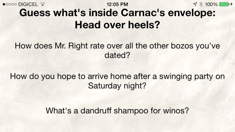Funniest Carnac Jokes: Watch Funny Video Clips of Johnny Carson as Carnac the Magnificent and Play Hilarious Trivia Game screenshot-4