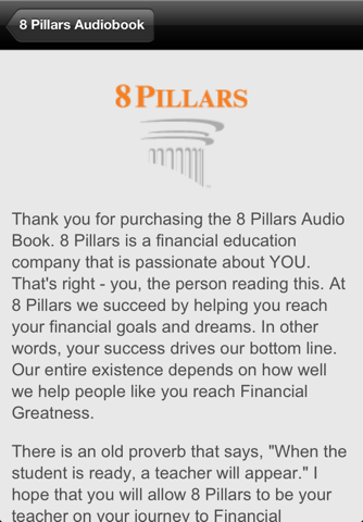 8 Pillars of Financial Greatness - Audio Book screenshot 4