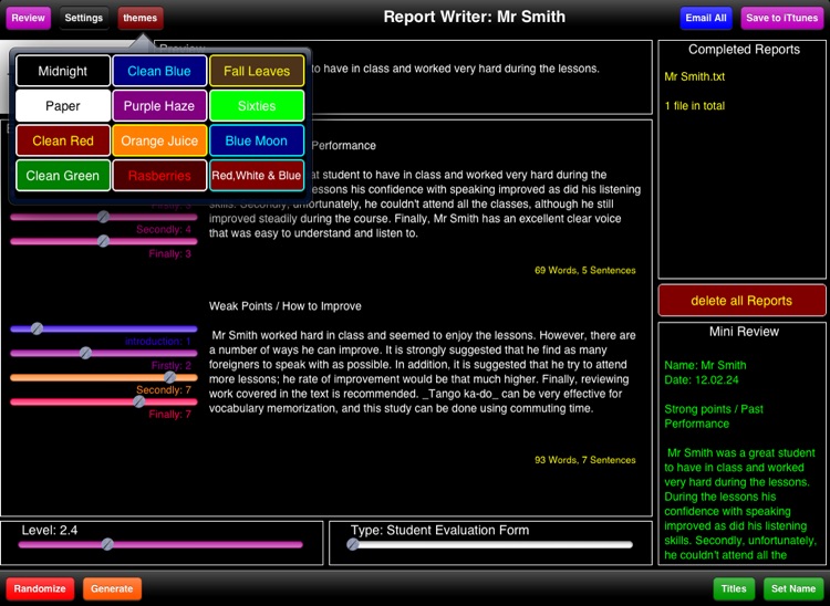 Student Report Writer