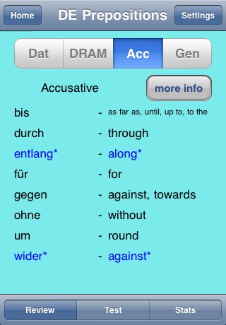 DE Prepositions screenshot 2