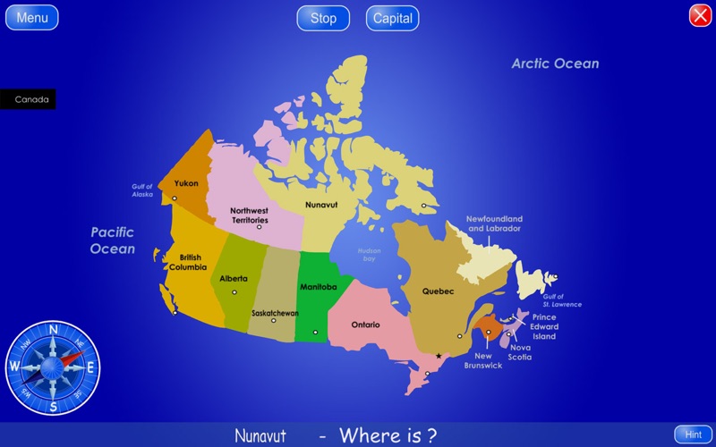 Screenshot #2 pour Provinces and Territories of Canada