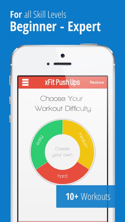 xFit Push Ups – Do 100 Pushups Trainer Daily Chest Workout Challenge for Lean Sculpted Muscles
