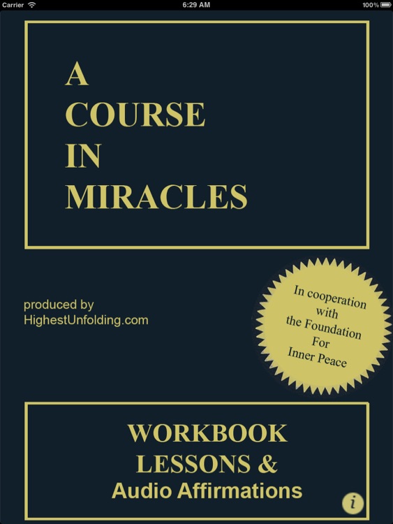 A Course In Miracles: Workbook for Students HD