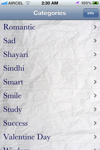 SMS List screenshot 2