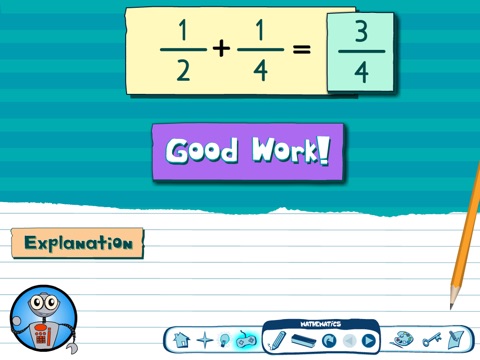 Adding Unlike Fractions screenshot 3