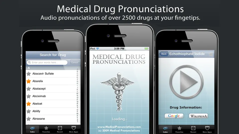 Скриншот Drug Pronunciations Lite на iPhone 1