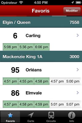 OC Transpo screenshot 2